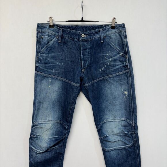 G-Star Raw Men 5620 3D Low Tapered Jeans Size 36x34 Blue Denim Italy D051 -20 - Picture 15 of 16